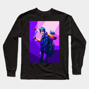 Daryl Dixon WPAP Pop Art Illustration Long Sleeve T-Shirt